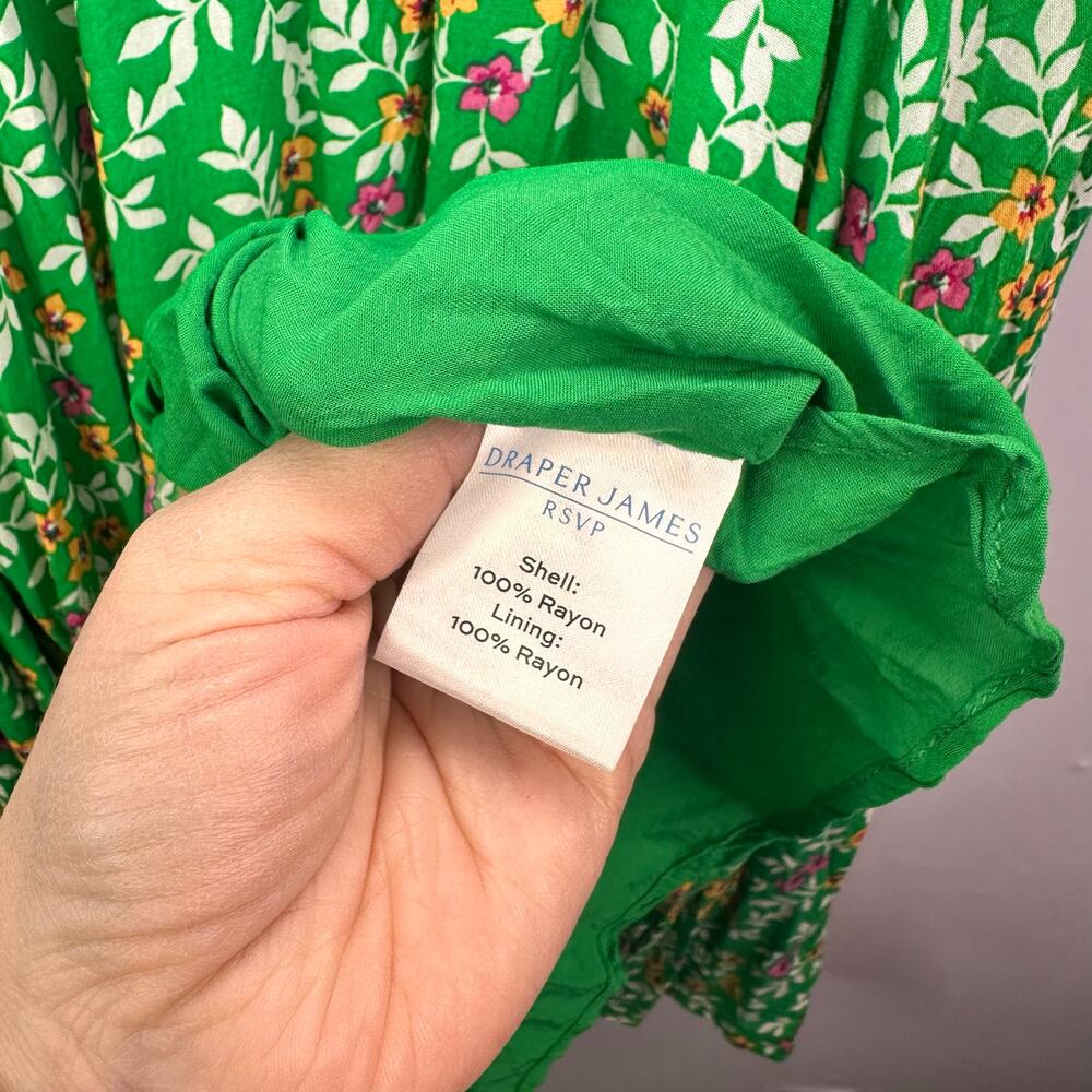 Draper James RSVP Green Floral Midi Dress Size small - Picture 6 of 8